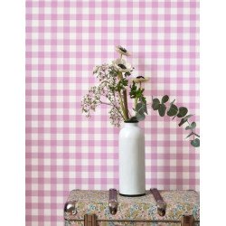 CASADECO papel pintado VICHY beige rosado