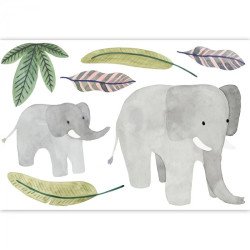 CASADECO carta da parati ELEPHANTS MARCH SPRAY UP Spedizione gratuita