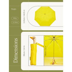 YELLOW ECO-FRIENDLY COMPACT UMBRELLA