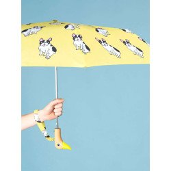 FRENCH BULLDOG YELLOW ECO-FRIENDLY COMPACT UMBRELLA