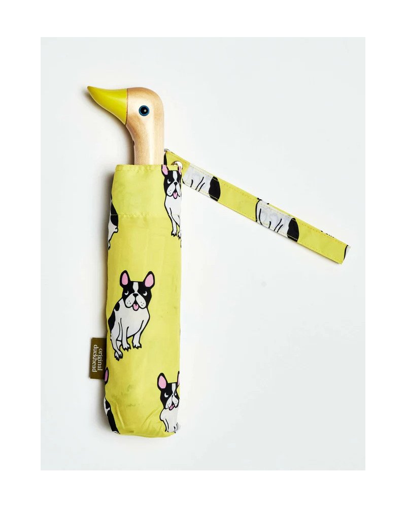 FRENCH BULLDOG YELLOW ECO-FRIENDLY COMPACT UMBRELLA