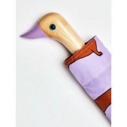 LILAC DACHSHUND ECO-FRIENDLY COMPACT UMBRELLA