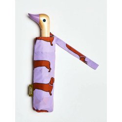 LILAC DACHSHUND ECO-FRIENDLY COMPACT UMBRELLA