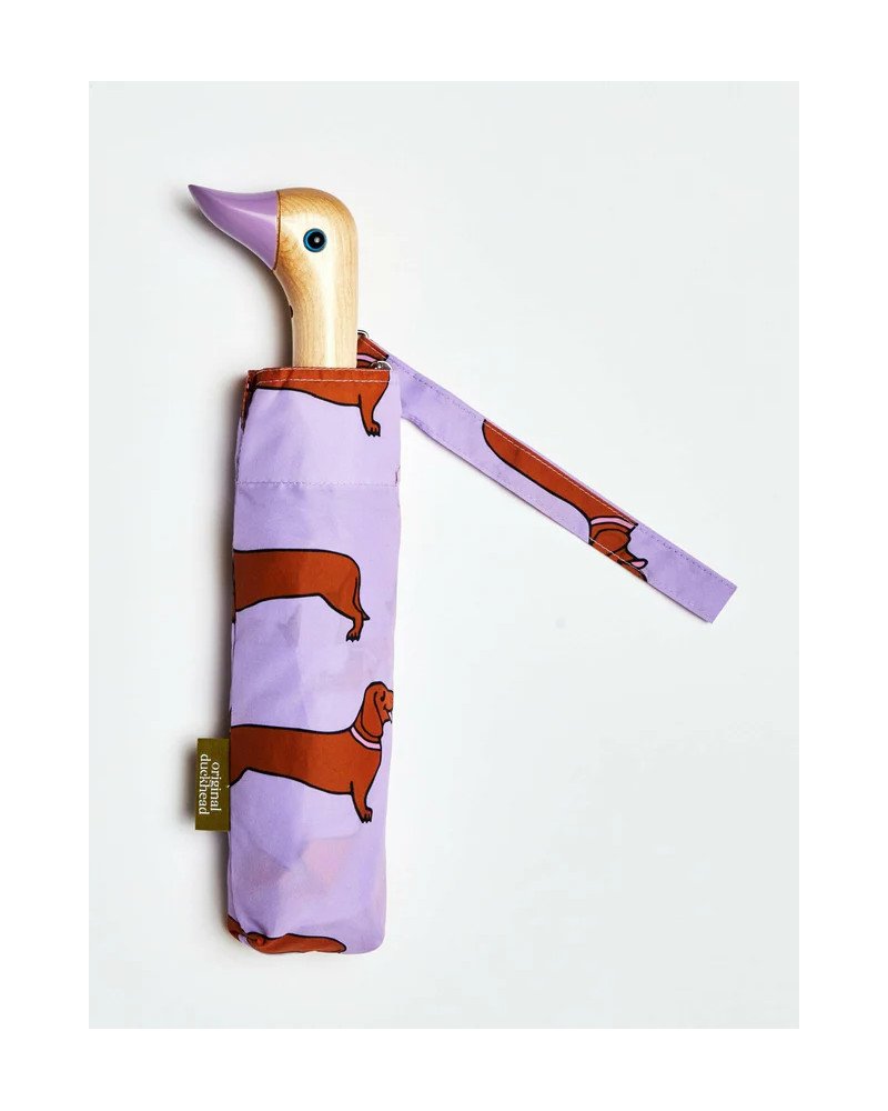 LILAC DACHSHUND ECO-FRIENDLY COMPACT UMBRELLA