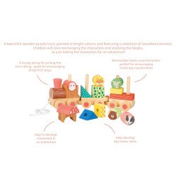 Orange tree toys - Woodland Woodend Puzzle Train