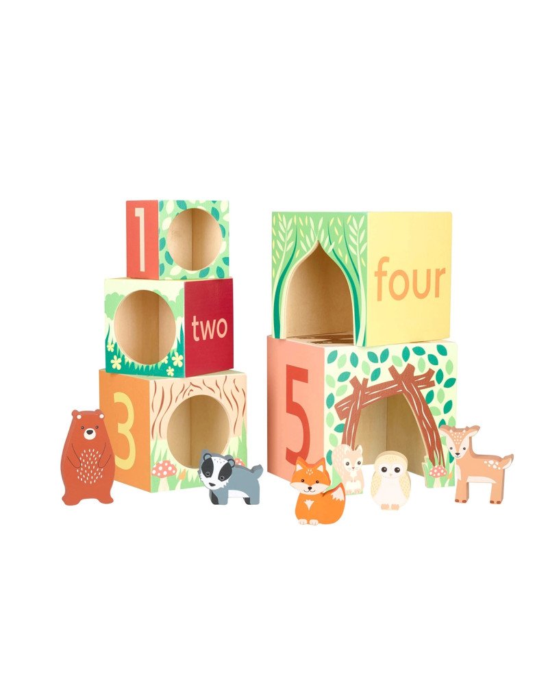 Orange tree toys - Cubos Apilables Animales del Bosque