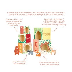 Orange tree toys - Woodland Wooden Stacking Cubes