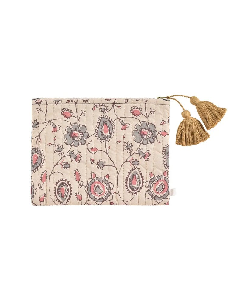 Louise Misha Domina Pouch – Tassels & Flowers - Poppy