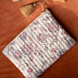 Louise Misha Domina Pouch – Tassels & Flowers - Poppy