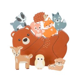 Woodland Animal Wooden Balancing Game