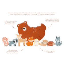 Woodland Animal Wooden Balancing Game