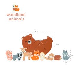 Woodland Animal Wooden Balancing Game