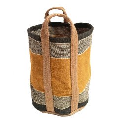 Bolsa de almacenaje mostaza con rayas negras | Binnichi Online
