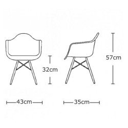 C&R EAMES poltrona daw per bambini (bianca)