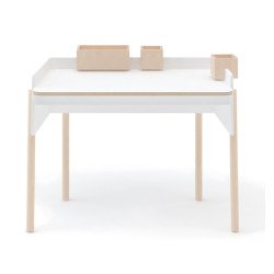 oeuf - brooklyn desk (white/birch) 