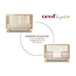 oeuf - lettino trasformabile sparrow in legno