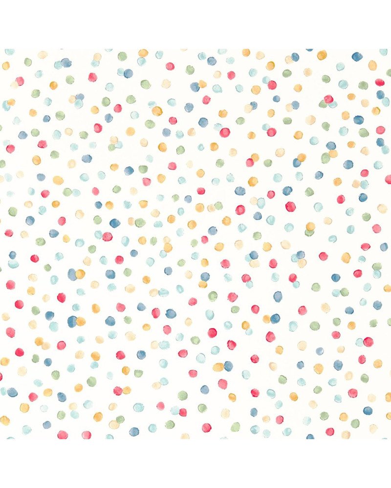 scion - wallpaper lot of dots (pistachio/pimento/denim) 