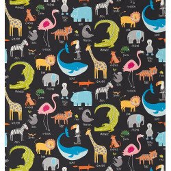 SCION fabric animal magic (tutti frutti/blackboard) 