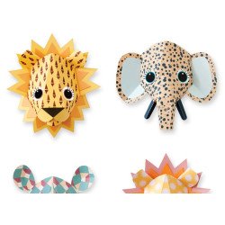 studio ditte - pannello carta da parati wild animals cool