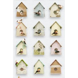 studio ditte - pannello carta da parati birdhouse