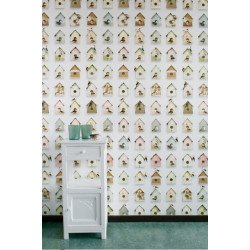 studio ditte - wall print wallpaper birdhouse 