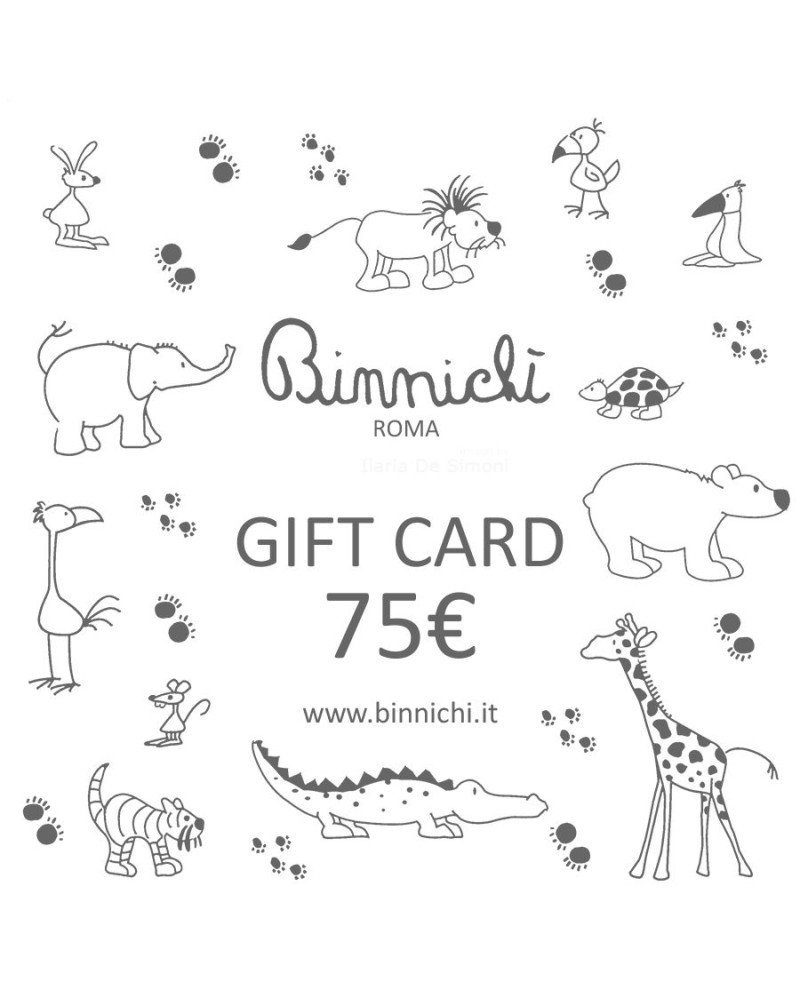 binnichi' gift card - buono regalo 75€