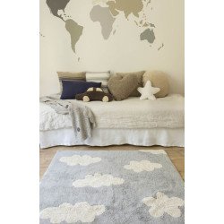 LORENA CANALS cotton rug clouds (grey) 120x160 