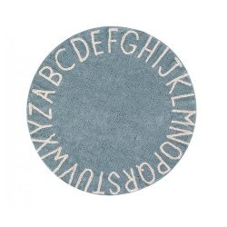 LORENA CANALS cotton round rug alphabet (vintage blue) 