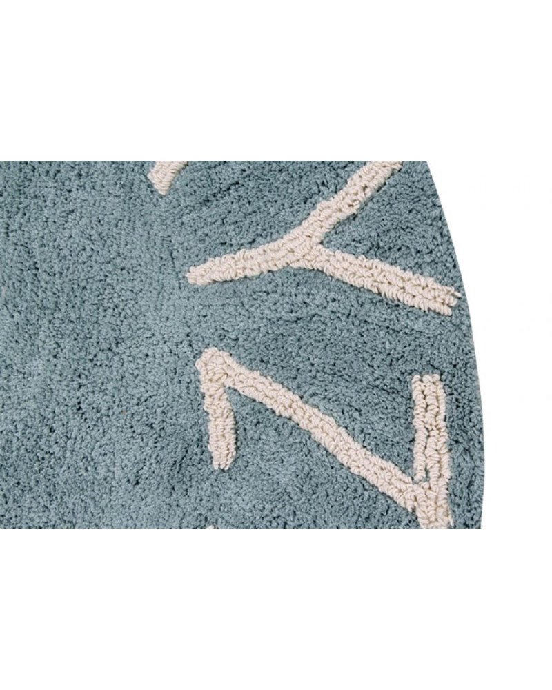 Alphabet Rug Blue LORENA CANALS cotton round rug alphabet (vintage blue) Best Price
