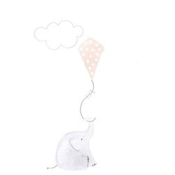 Casadeco carta da parati elefanti elephants (beige/grigio)