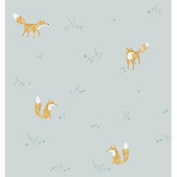 casadeco - wallpaper firefox renard (light blue) 