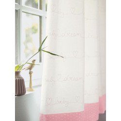 CASADECO embroidered fabric words ecriture brodee grey 