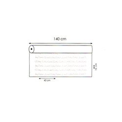 CASADECO embroidered fabric words ecriture brodee grey 