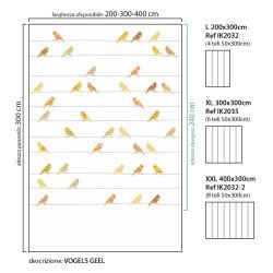 inke - murale in carta da parati uccellini vogels geel