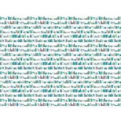 inke - wall mural houses huisjes blauw 