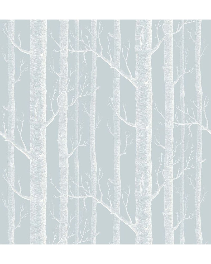 cole & son - wallpaper woods (powder blue/white) 