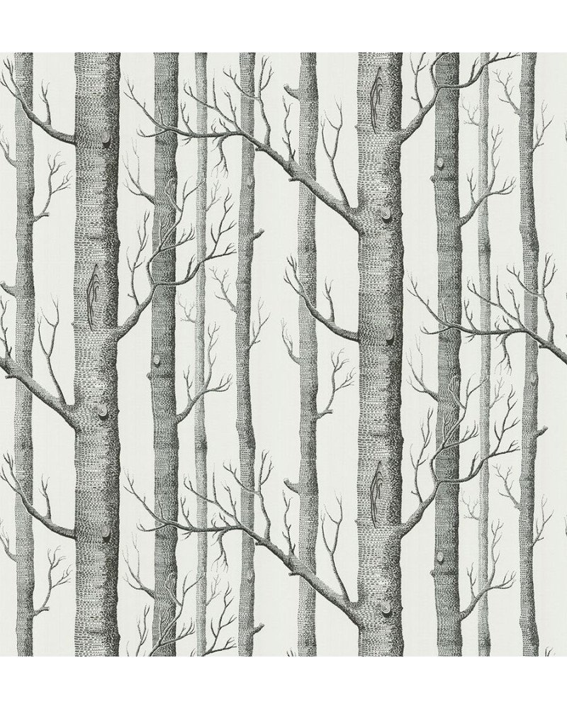 cole & son - wallpaper woods (black/white) 