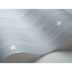 cole & son - carta da parati woods & stars (powder