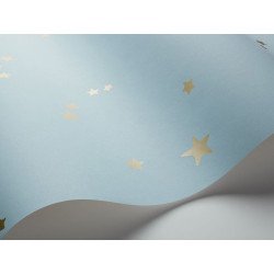 cole & son - carta da parati stars (powder blue/gold)