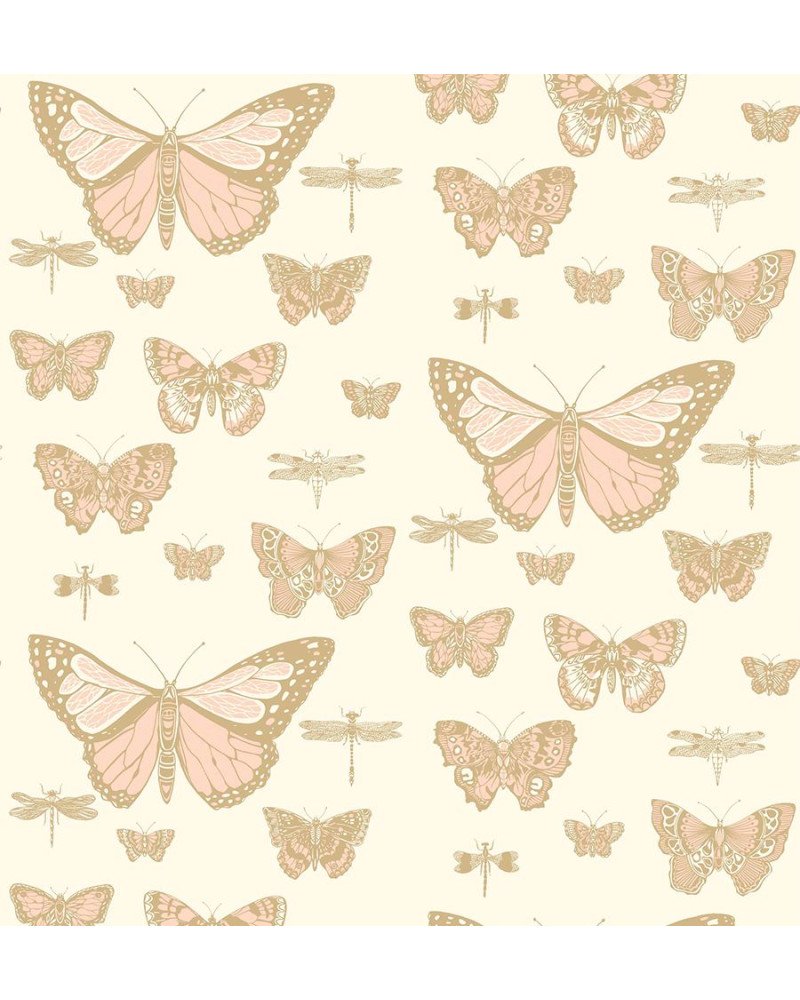 cole & son - carta da parati butterflies & dragonflies