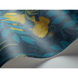 cole & son - wallpaper nautilus (blue teal/mustard) 