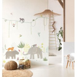 casadeco - wall mural with jungle animal 