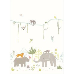 casadeco - wall mural with jungle animal 