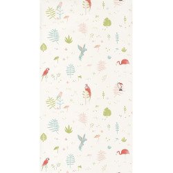 casadeco - wallpaper tropical corail 