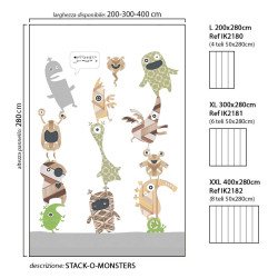 inke - wall mural stack-o-monsters 