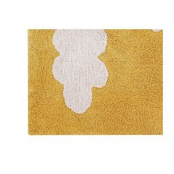 LORENA CANALS cotton rug clouds (mustard) 120x160 