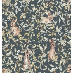 DEKORNIK wallpaper rabbits grove dark 