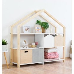 BENLEMI montessori wooden house shelf shelly (natural