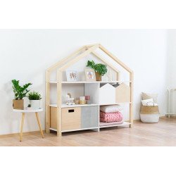 BENLEMI montessori wooden house shelf shelly (natural