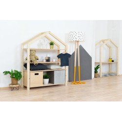 BENLEMI montessori wooden house shelf polly (natural decor) 